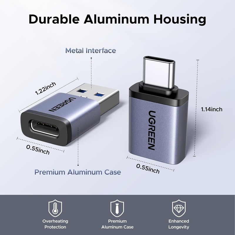 3-Pack USB C to USB Adapter Type C Thunderbolt 4 OTG Converter USB C Male to USB gallery