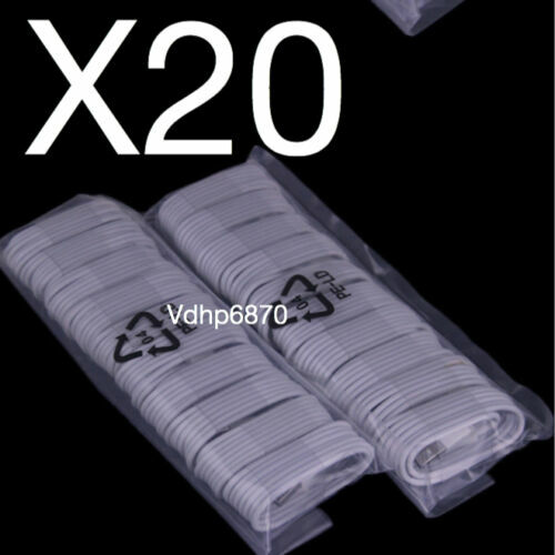 20X 3FT LONG 8 Pin USB Charger Cord Sync Cable for iPhone 7 5 68/XS 11-12-13 gallery