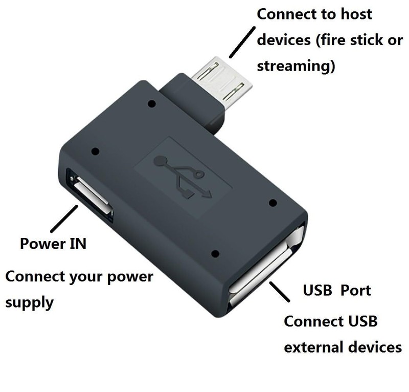 3 Pack 90 Degree OTG Cable Adapter for Fire Stick Android Phone Tablet Streaming gallery