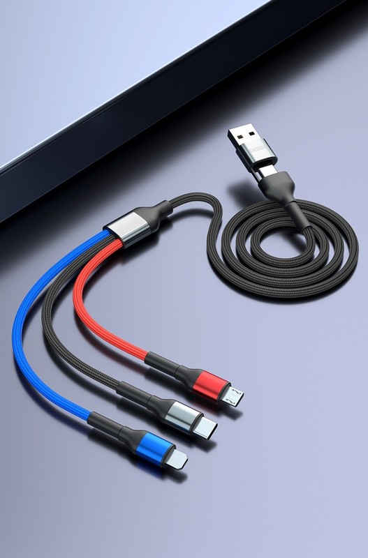 6 in 1 Multi USB fast Charger Charging Cable For iPhone USB TYPE C Android Micro gallery