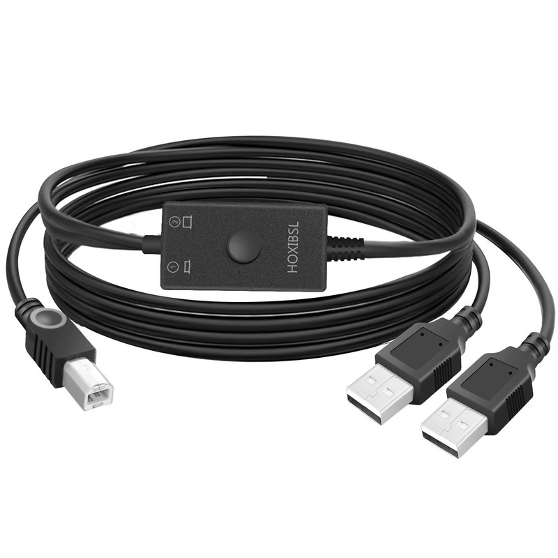 Printer Cable Splitter 2 in 1 Out,Prlnter Splitter for Two Computers,Suitable…
