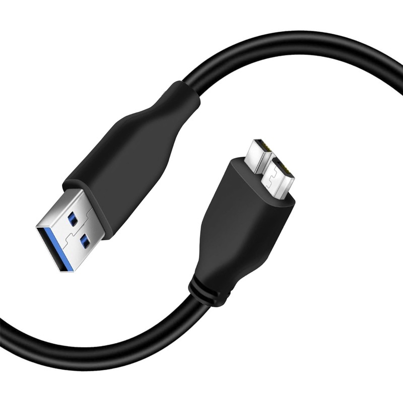 45cm USB 3.0 A Male to Micro B Sync Cord Black 4.8 Gbps High Speed Data Wire