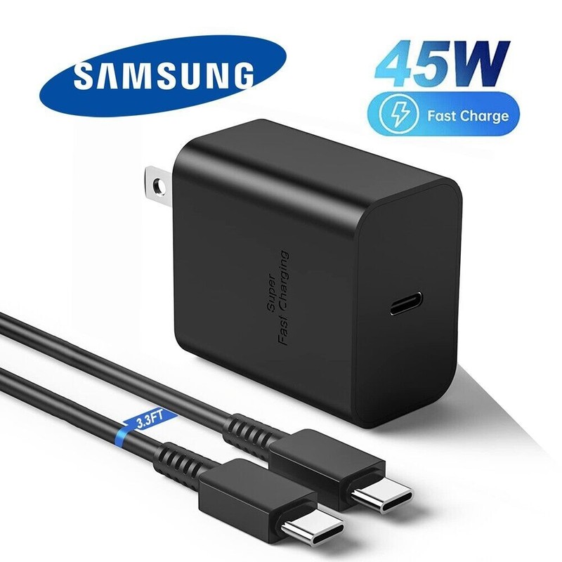 🔥Samsung 45 Watt Super Fast Wall Charger &USB-C Cable Galaxy S24 S24+ S24 Ultra gallery