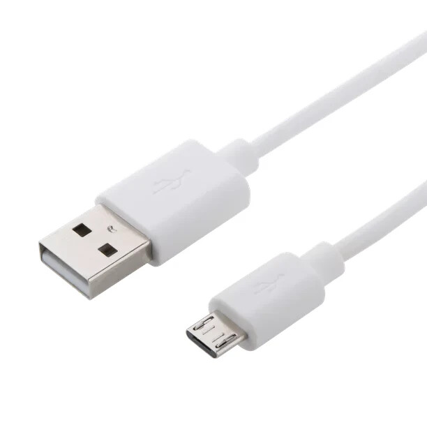 USB Type A Cable – Micro USB Type B USB DATA/Charging 1mt White