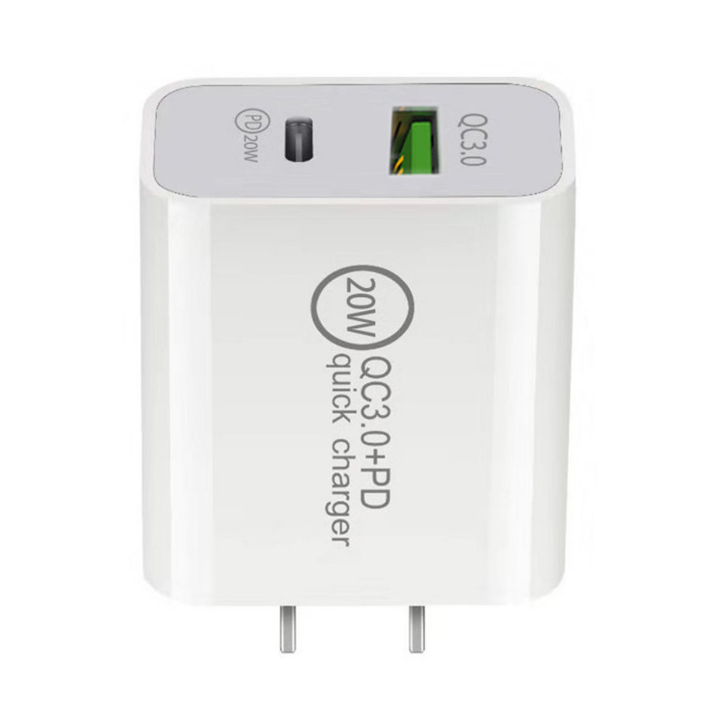 Dual Ports For iPhone 14/13/12/11 PD USB C QC Power Cube Fast Charging Cord Lot