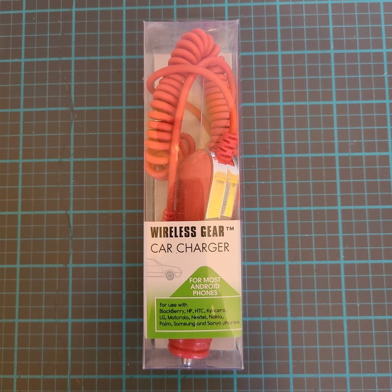 Wireless Gear Micro USB Car Charger For Use With Micro USB Devices Red