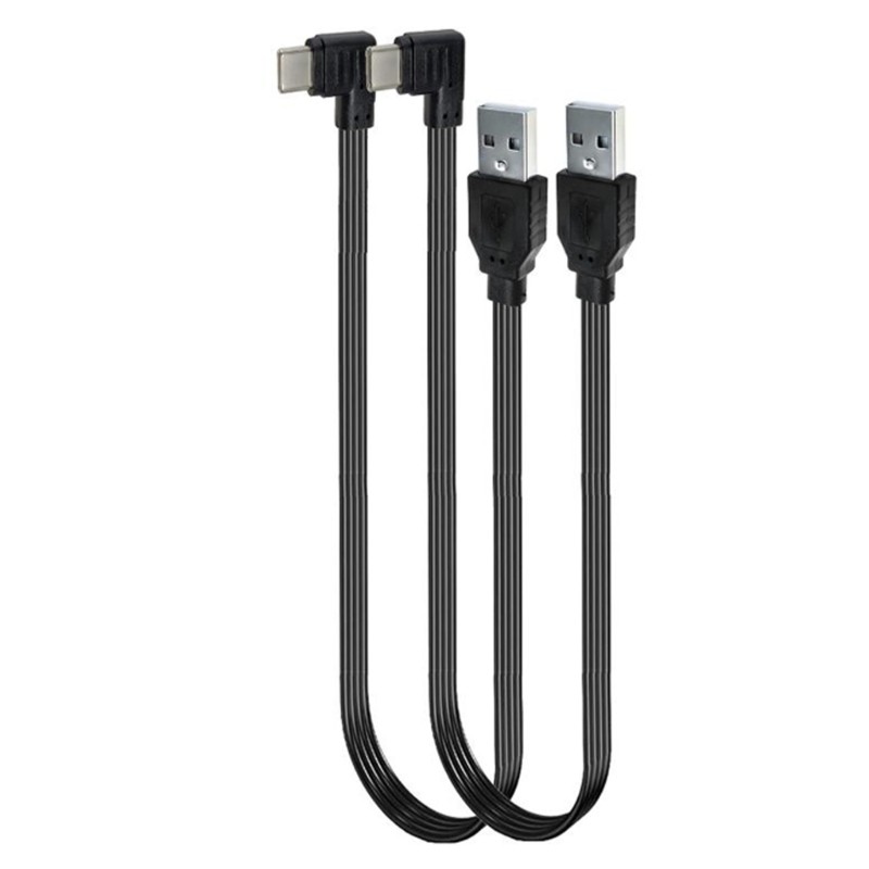 Flat Slim USB to Type C Charging Cable Power Cord Wire For Laptops And Phones gallery