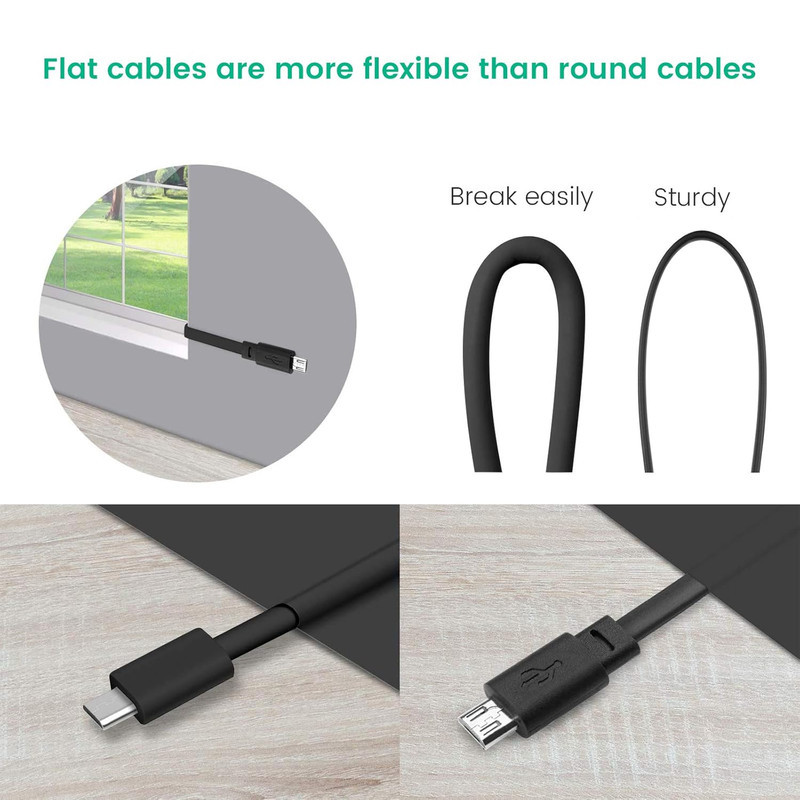 3-Pack 25 Ft Micro USB Extension Cable Compatible with Wyze Cam V4, Wyze Cam Pan gallery