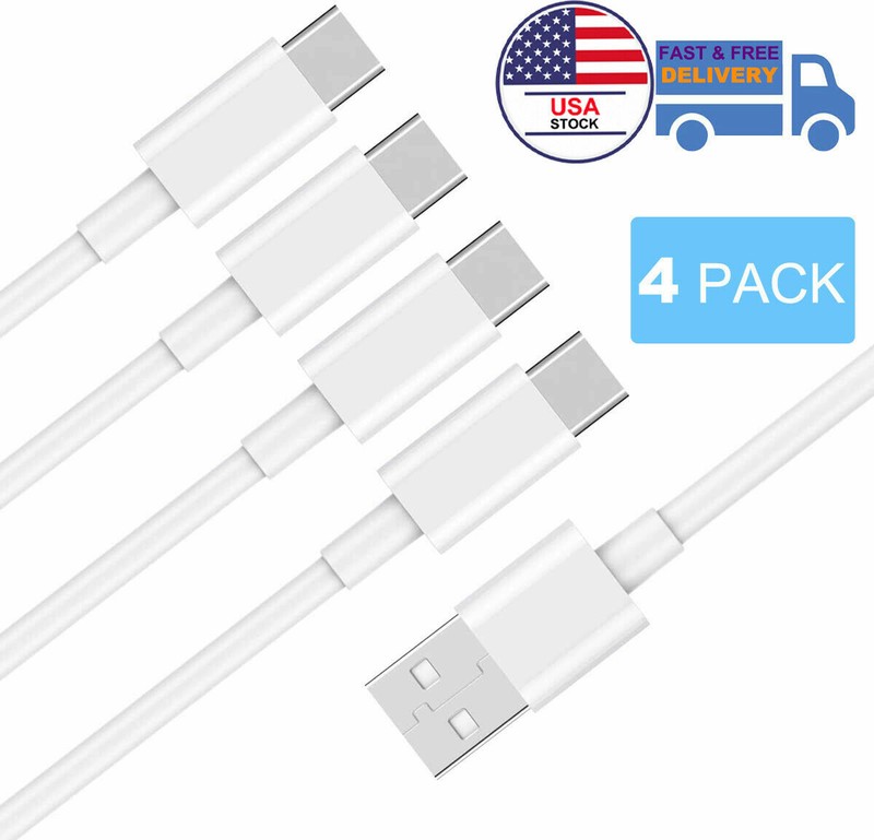 4 Pack Samsung USB C Cable Type C Fast Charger For Galaxy S8 S9 S10 Plus