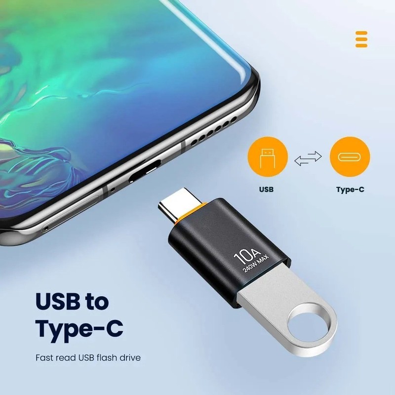 10A USB OTG Adapter USB 3.0 A Male To Type C Female Converter Fast Charger 120W gallery
