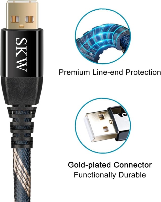 Ultra-high Purity Copper USB A to B Cable - Braided Nylon gallery