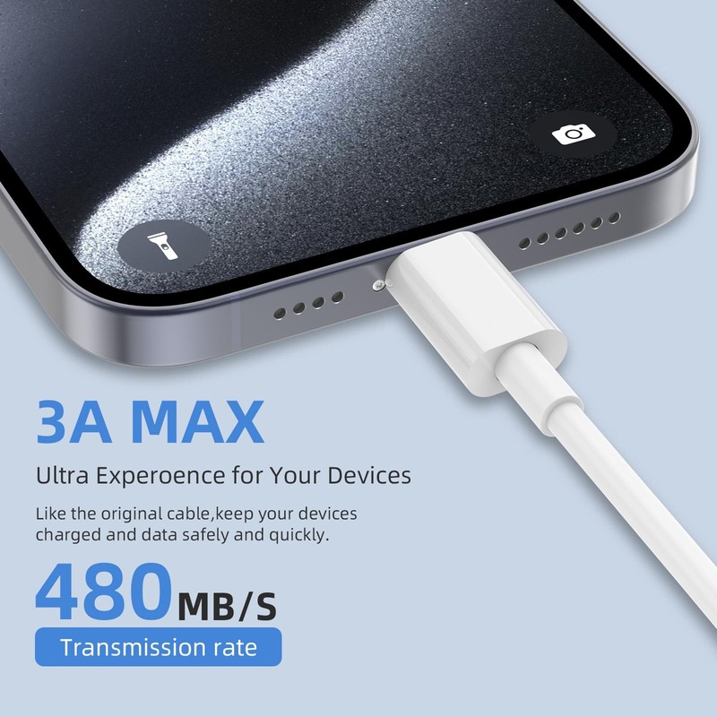 USB to USB C Cable, 2Pack [3FT+6FT] Car Carplay Charging for iPhone 17 Charge... gallery