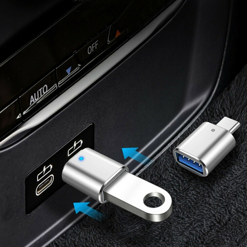 LED USB-C 3.1 Male to USB A Female Adapter Converter OTG Type C Android Phone gallery