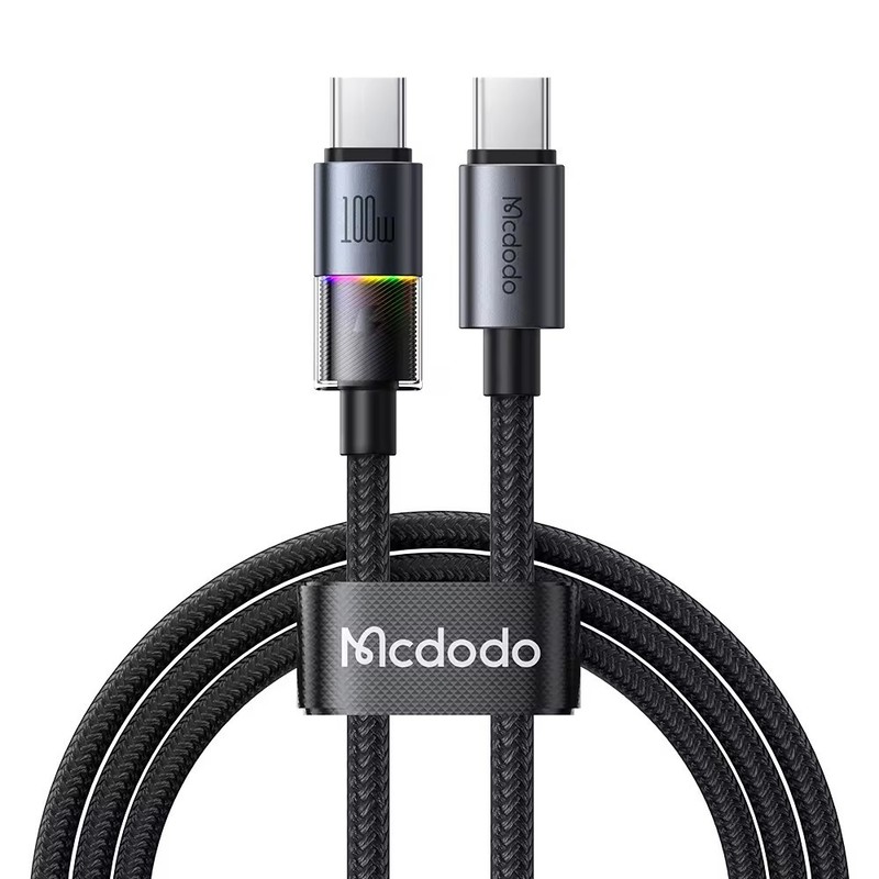 Mcdodo 7 Colorful LED USB-C Fast Charging Cable 100W PD Braided Nylon Cord gallery