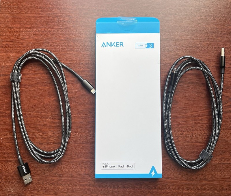 Anker Power USB-A Cable 6ft, Black, Premium Quality, Quantity 3