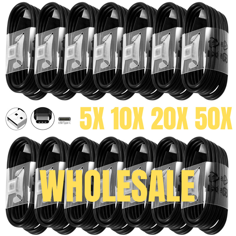 1-100X Bulk USB C Type C Cable Fast Charger Lot For Samsung S20 S9 S10 S8 Ultra gallery