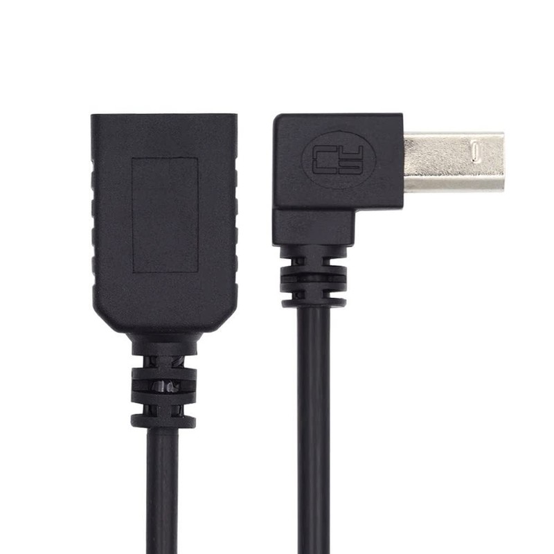20cm 90 Degree Down Angled B Male to Female USB 2.0 Extension Cable for Print…