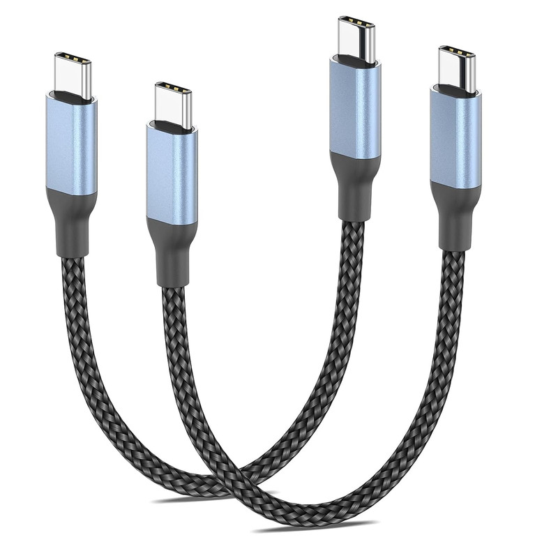1 Foot USB C to USB C Cable, 2Pack Braided USB-C to USB-C Cable 1Ft Fast gallery