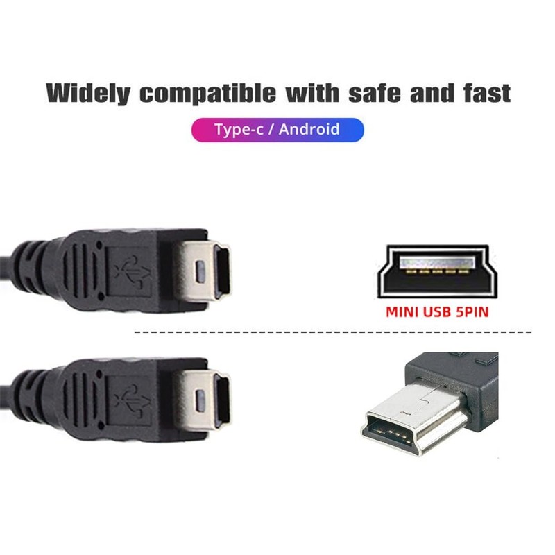 Mini USB 2.0 Female DC 5V to Dual Mini USB 5Pin Male Splitter Extension Charg... gallery