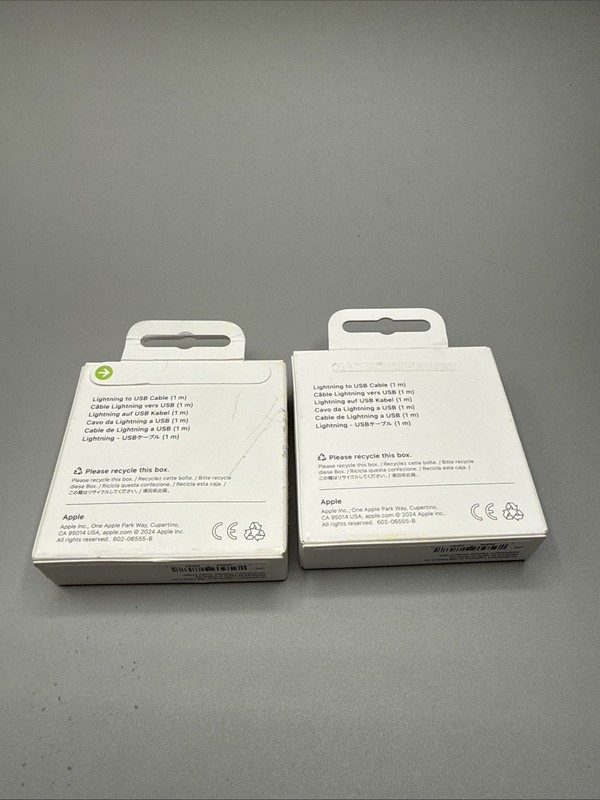 2x Original Apple MUQW3AM/A 1M 3Ft White Lightning to USB Cable - A1 gallery