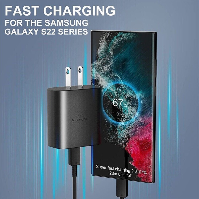 45W Type Usb-c Super Fast Wall Charger 6FT Charging Cable for Samsung Galaxy S23 gallery