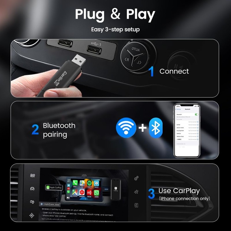 Wireless CarPlay Adapter MINI SE for iPhone, Convert OEM Wired to Wireless Ca... gallery