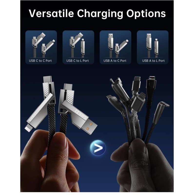 CarPlay & Android Auto Compatible Charger, 5FT Cable