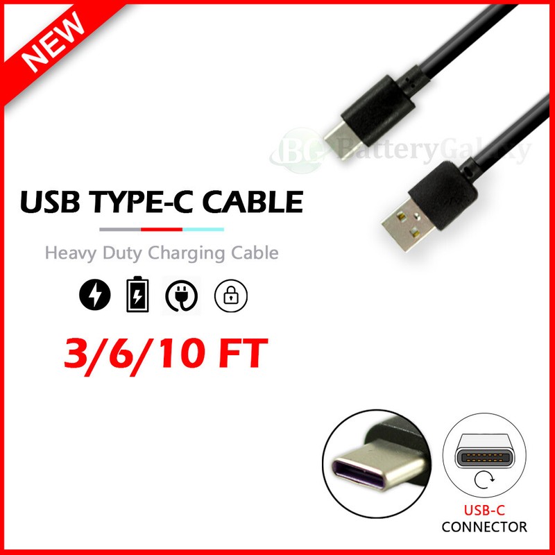 1-100 LOT FAST Charger USB C Cable 3FT 6FT 10' For Samsung Galaxy S25/S25+/Ultra