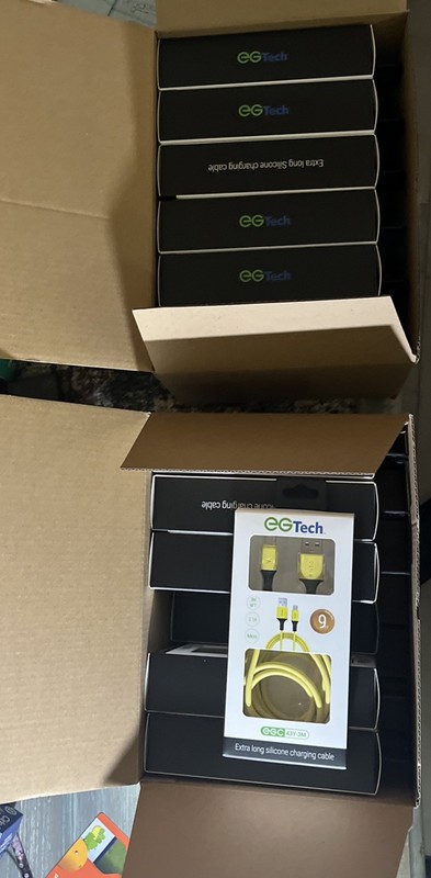 Wholesale Lot Of 24 Micro To USB To Charge/ Sync Cable EG Tech Yellow 9Ft gallery