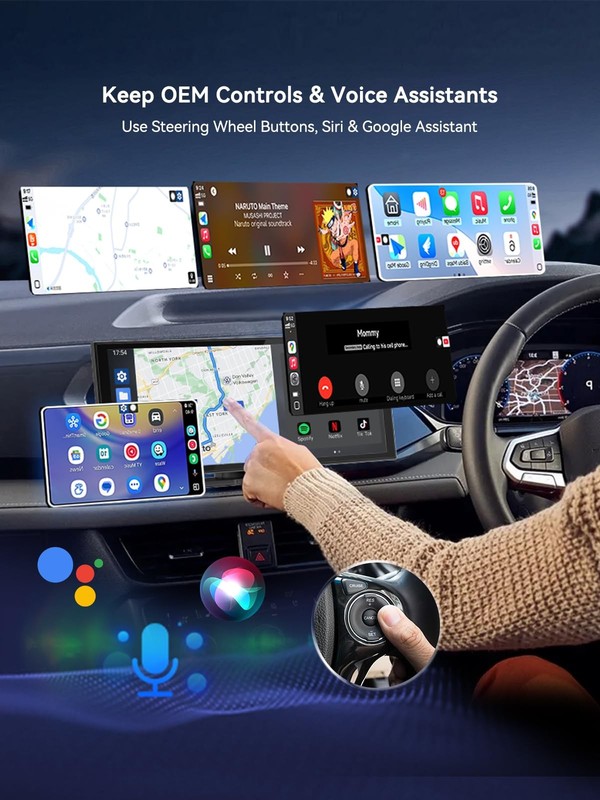 Wireless CarPlay & Android Auto Adapter, USB-A Plug-in Dongle, Converts Facto... gallery