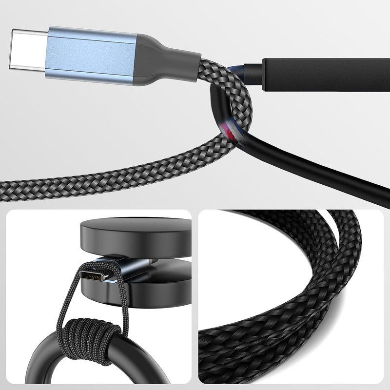 1 Foot USB C to USB C Cable, 2Pack Braided USB-C to USB-C Cable 1Ft Fast gallery