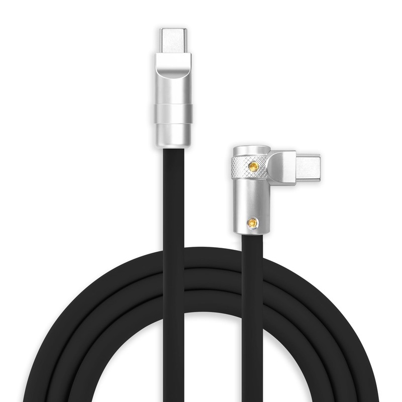 Flexelbow Pro 90 Degree Design 240w Fast Charge Cable Ultrathick Silicone Right