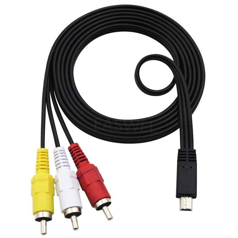Mini USB To 3 RCA AV Audio Video Cable for Canon PowerShot A3200 A3300 A3350 gallery