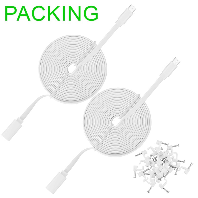 2Pack 10ft/3m Micro USB Extension Cable Compatible with Wyze Cam V4,Wyze Cam ... gallery
