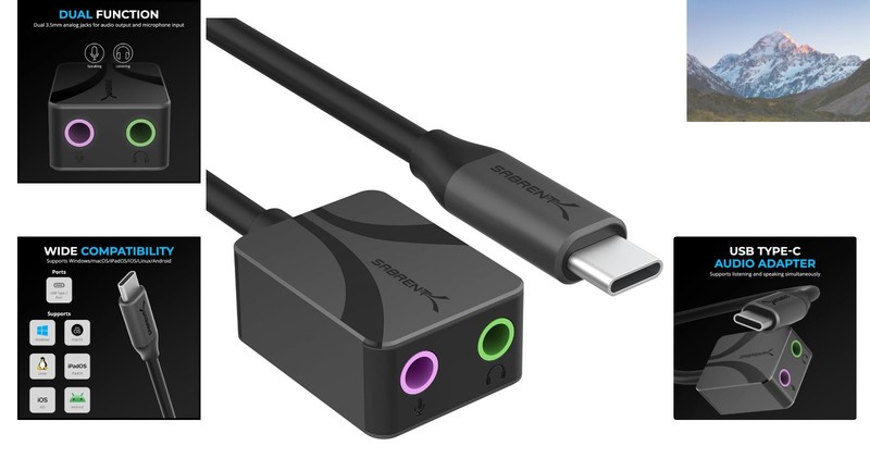 Portable USB to 3.5mm Jack Adapter - High-Quality Sound for All Devices gallery