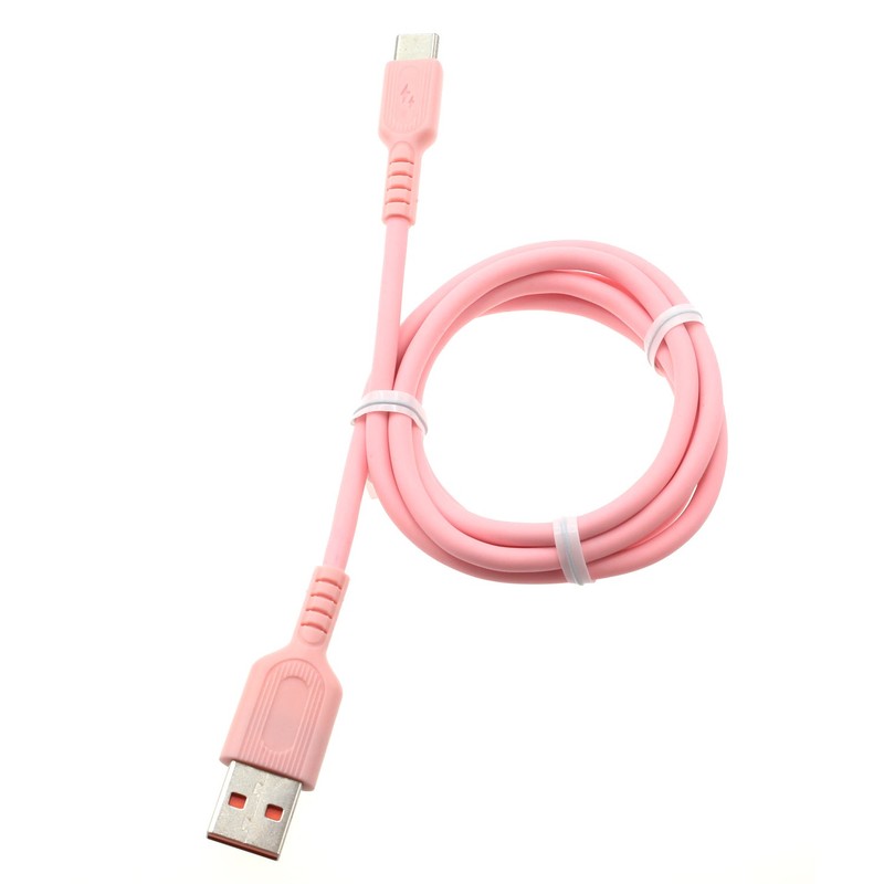 3ft USB-C Cable Pink Charger Cord Power Wire Type-C Fast Charge for SmartPhones