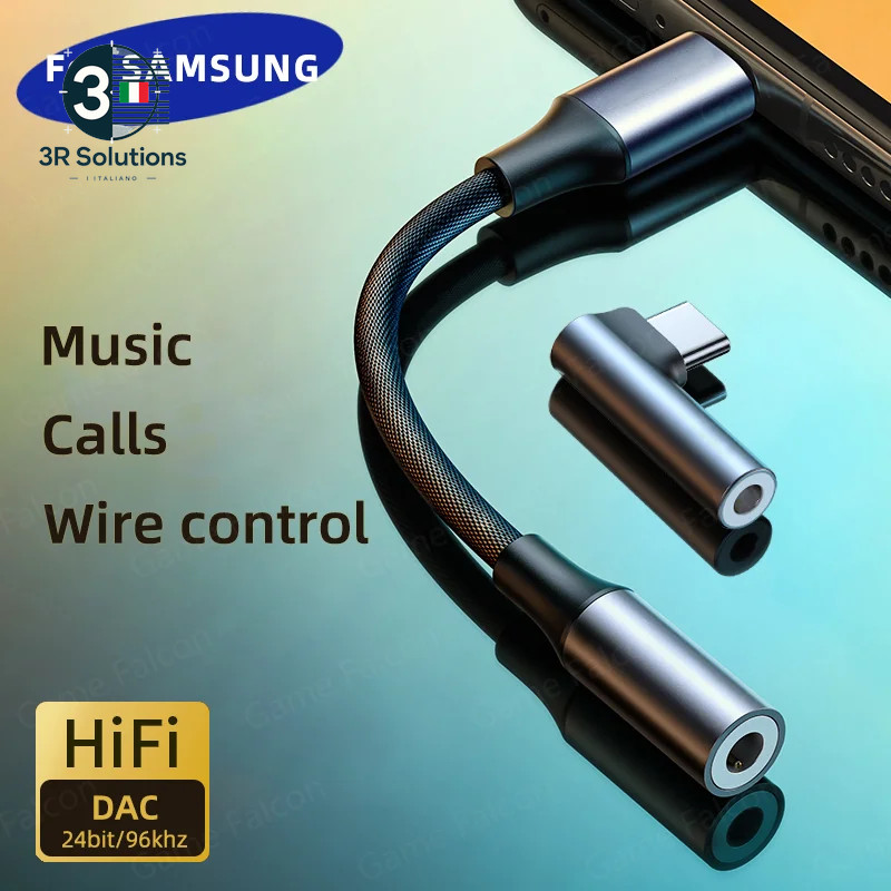Origin USB Type C to 3.5mm Aux Adapter Type-C 3.5 Jack Audio Cable for Samsun gallery