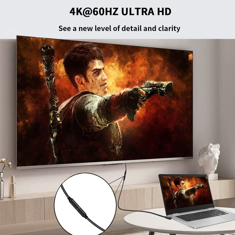 Short Right Angle USB C Extender Cable,0.7FT,5A PD 240W Type C Male to Female... gallery