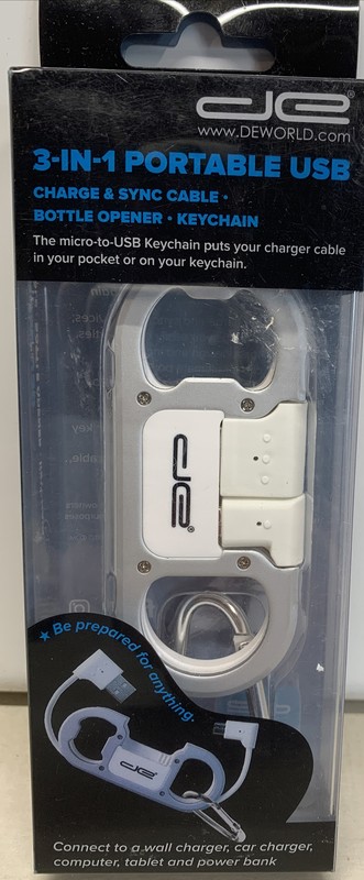 Digital Energy Micro USB Cable Bottle Opener charge and sync 