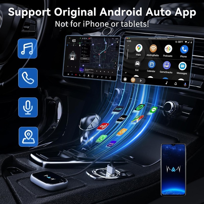 Wireless Android Auto Adapter Latest NFC Touchscreen Connectivity Wireless Plug gallery
