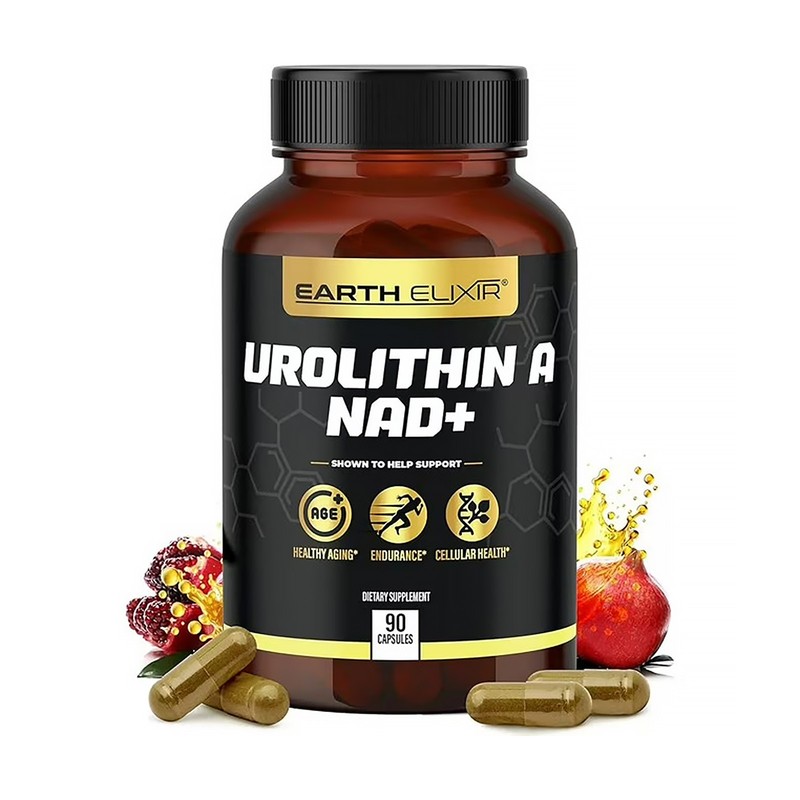 Earth Elixir Urolithin A & NAD Supplement Nicotinamide Riboside 90 Capsules