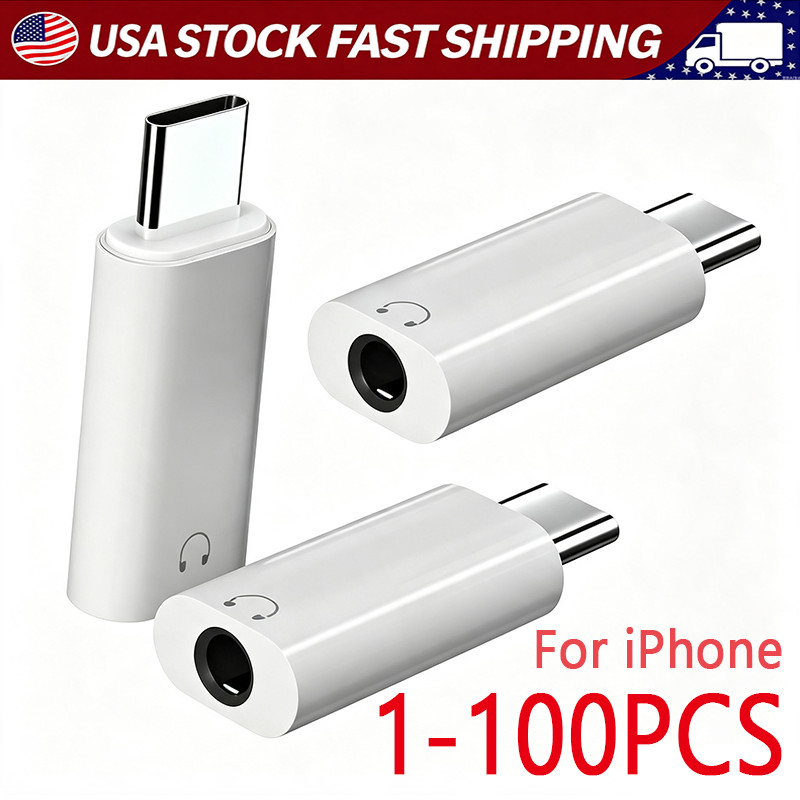 USB-C Type C Adapter Port to 3.5MM Aux Audio Jack Earphone Headphone Car lot