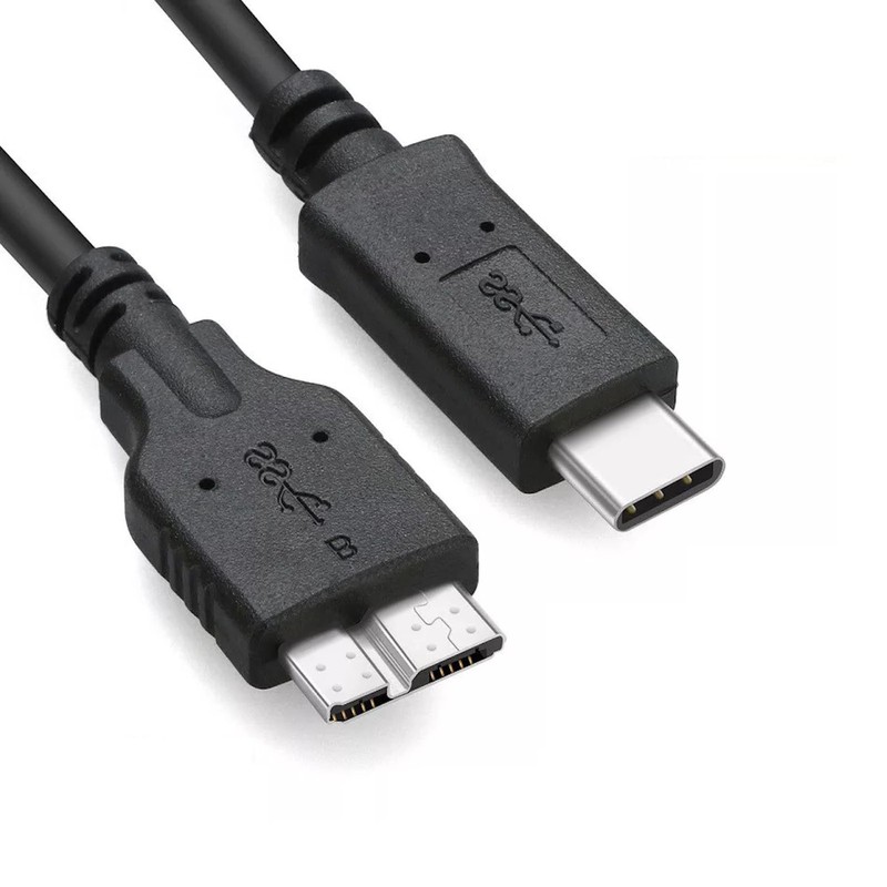 USB C to Micro B Cable External HDD SSD Data Transfer Connecting Cord 3FT Lea...