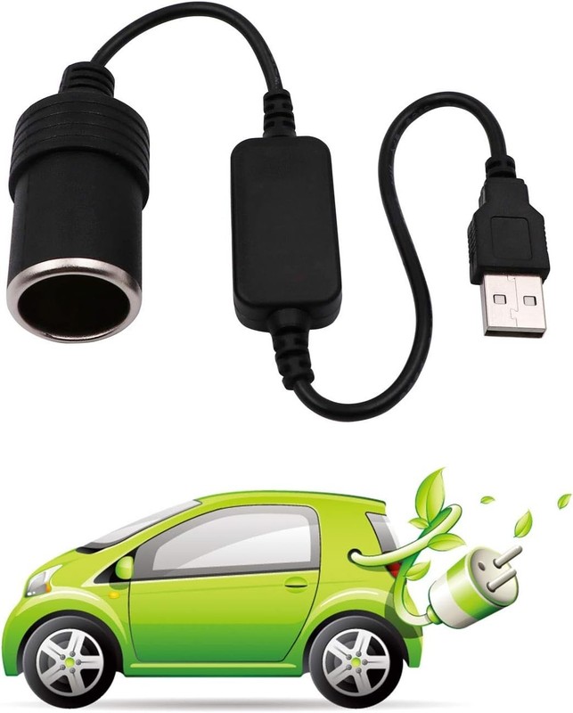 Durable 2-Pack USB to Car Cigarette Lighter Socket Adapters - Travel-Friendly gallery