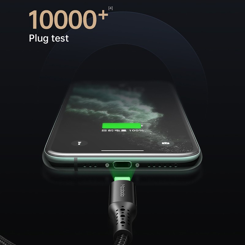 Smart LED Auto Power Off USB Charging Cable For iPhone XR 7 8 6 11 12 13 14 Pro gallery