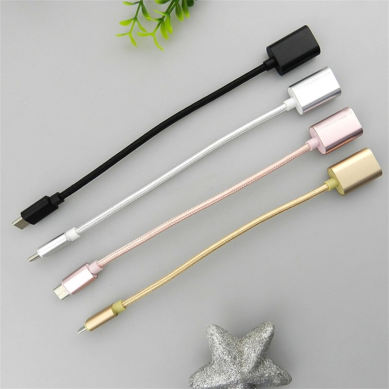 New Braided USB 3.1 Type C Male to USB 2.0 Type A Female OTG Data Adapter Cable gallery