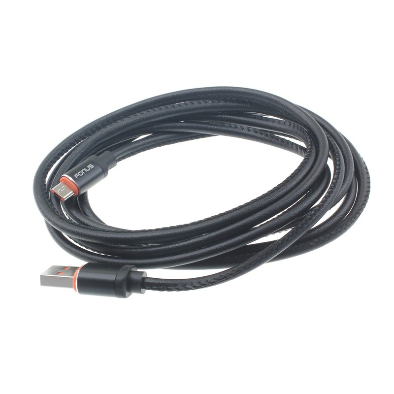 Power Cord 6ft USB Cable Fast Charge MicroUSB Wire Long Sync Pu for Tablets