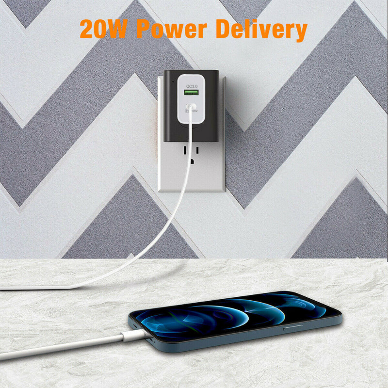 For iPhone 14 13 12 11 XR 20W QC Fast Charger Head USB Type C Wall Power Adapter gallery