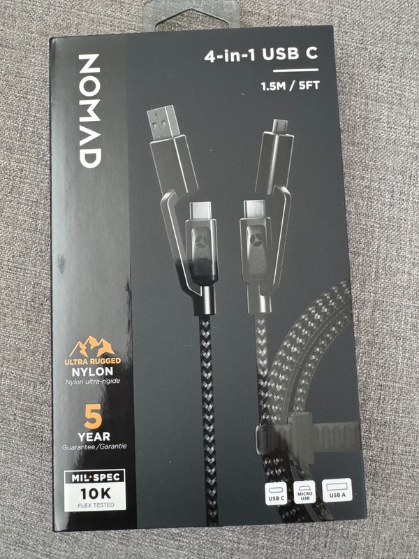 NEW Nomad Adventure Proof Rugged USB iPhone Cable 1.5M/5ft
