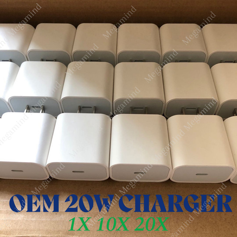 1/10/20X Lot USB C Fast Charger Cube 20W PD Adapter for iPhone 17/16Pro/16/15/14